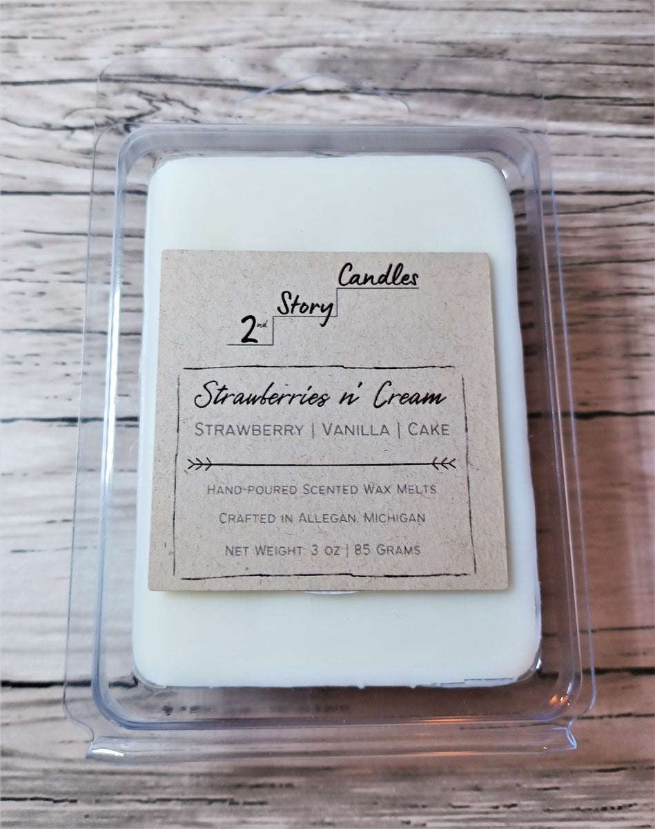 Strawberry Vanilla and Coconut Wax Melts - Strawberries & Cream