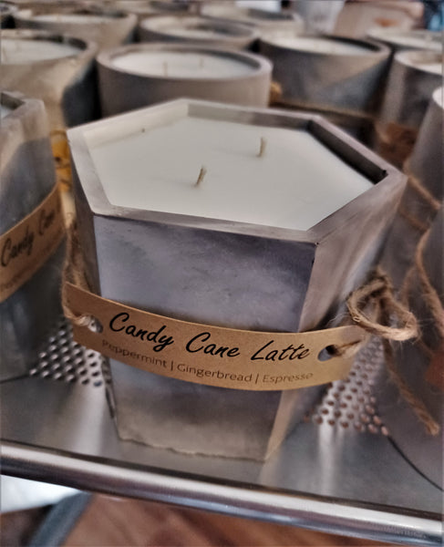 Candy Cane Latte Candle