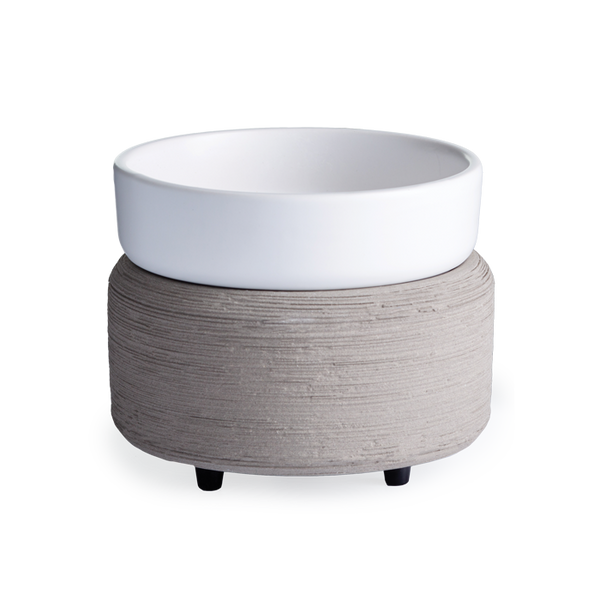 Gray & White Ceramic 2-in-1 Wax Warmer